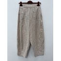 Marta MdcFausta Pants - Beige stribet buks 16635T BeigeStripeLurex260