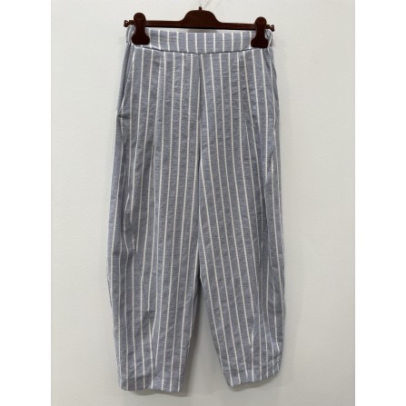 Marta MdcFausta Pants - Blå stribet buks 16635T Light Blue Stripe