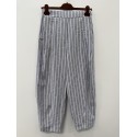 Marta MdcFausta Pants - Blå stribet buks 16635T Light Blue Stripe