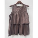 Marta MdcDebra Top - Brun top med flæser 258639 Moro