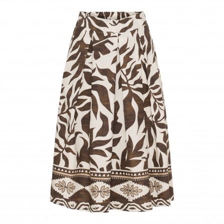 Marta MdcRenata Skirt - Brun printet nederdel 4911 Tela Moro