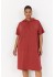 Wasabi WA-SABINA 52 - Brændt rød kjole W20403 Mineral Red