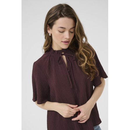 Kaffe KAlianna Blouse -  Vinrød bluse 10510327 Fudge