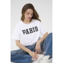 Kaffe KAadelina T-shirt - T-shirt med PARIS logo 10510210 Optical/White/Black
