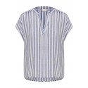 Kaffe KAanja Blouse - Blå stribet bluse 10510118 Blue/chalk stripe