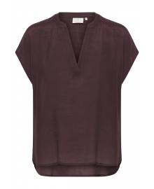 Kaffe KAanja Blouse - Vinrød bluse 10510118 Fudge