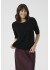Kaffe KAlizza boatneak solid pullover - Sort strik 10510252 Black Deep