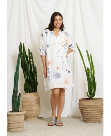Marta MdcAmelia Dress - Hvid printet kjole 7122 Bianco1373tpq