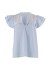 CONTINUE Christel Solid Top - Lyseblå stribet bluse 14923 Blue Stripe