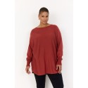 Wasabi WA-SAMANDA 1 - Brændt rød strik med knapper i bag W30000 Mineral Red