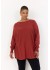 Wasabi WA-SAMANDA 1 - Brændt rød strik med knapper i bag W30000 Mineral Red