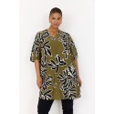 Wasabi WA-LINNEA 3 - Grøn printet tunika W10464 Misty Olive Combi