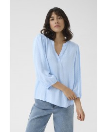 Kaffe KAannika Blouse - Lyseblå bluse 10510429 Windsurfer