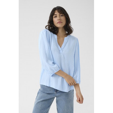 Kaffe KAannika Blouse - Lyseblå bluse 10510429 Windsurfer
