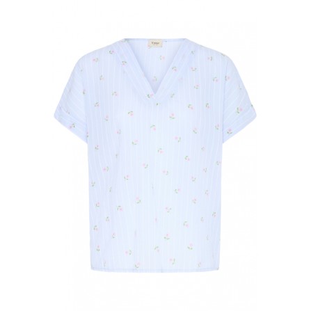 Fransa FRJULIETTA BL 1 - Kortærmet bluse 20616377 Cashmere Blue Flower