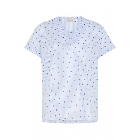 Fransa FRJULIETTA BL 1 - Kortærmet bluse 20616377 Cashmere Blue Heart