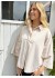 CONTINUE Klara shirt - Beige stribet skjorte 14935 Sand Stripe