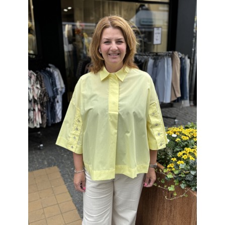 CONTINUE Klara shirt - Gul skjorte 14777 Pastel Yellow