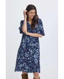 Fransa FRARIANA DR 7 - Blå printet kjole 20615423 Navy Blazer