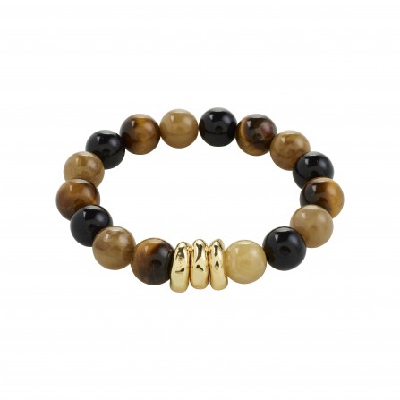 Pilgrim UNFOLD armbånd 122532502 Brun/guldbelagt