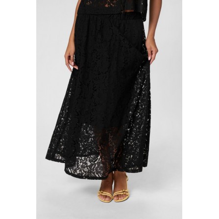 Kaffe KAnomi Lace Skirt - Sort blonde nederdel 10510288 Black Deep