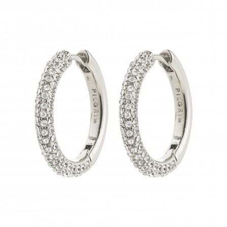Pilgrim TATUM store hoops 682536023 Sølvbelagt