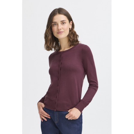 Fransa Zubasic 60 Cardigan - Bordeaux Cardigan 20604187 Fudge