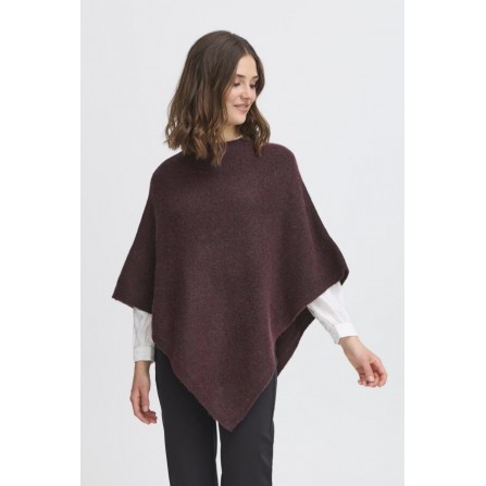 Fransa FRSANNY PO 1 - Bordeaux poncho 20615041 Fudge Melange