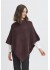 Fransa FRSANNY PO 1 - Bordeaux poncho 20615041 Fudge Melange