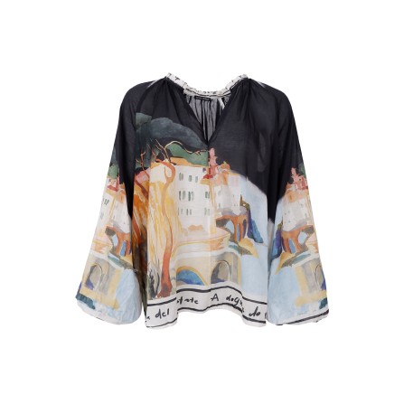 Black Colour BCRIVIERA BLOUSE - Printet bluse 40981 Black