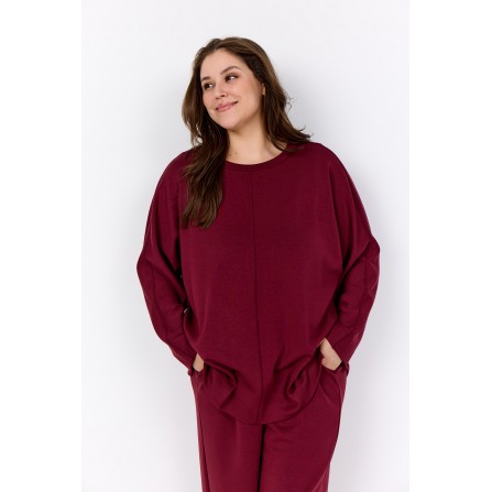 Wasabi WA-SABINA 59 - Mørk rød sweatshirt W20414 Dark Red