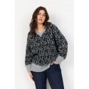 Wasabi WA-NIMO 2 - Grå leopard strik W30096 Black Combi