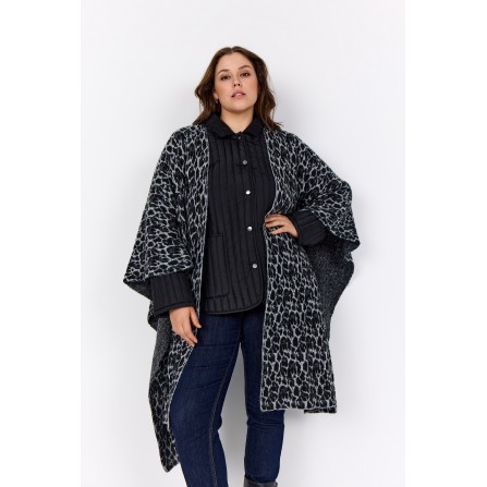 Wasabi WA-NIMO 4 - Grå leopard poncho W50018 Black Combi