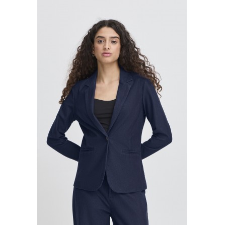 ICHI IHKATE DENIM BL - Blå denim blazer 20122944 Dark Blue