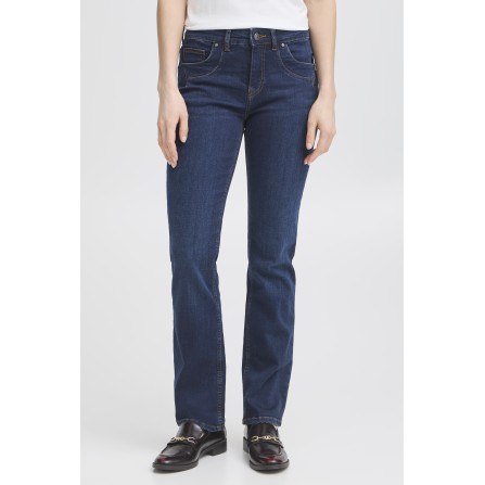 Fransa FROVER TESSA JE 4 NEW - Mørkeblå blå jeans 20612379 Dark Blue Denim