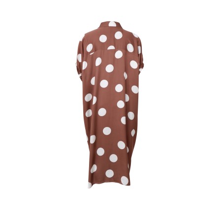 Black Colour BCMABEL SATIN DRESS - Brun kjole med bomber 40989 Mocca Dot