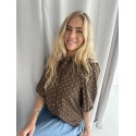 CONTINUE Alicia Small Dot - Brun prikket skjorte 14944 Brown Dot