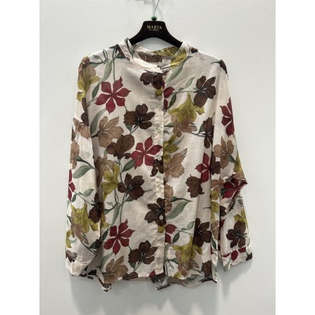 Marta MdcLotus Shirt - Blomster printet skjorte 258920 Beige Flower
