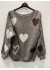 MARTA MdcAmarante Knit - Brun strik med hjerter 64023 Fango