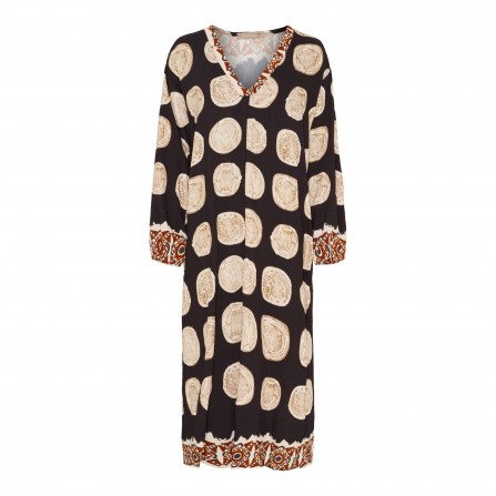 Marta MdcVivienne Dress - Sort printet kjole 6570 NeroHC0034