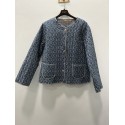 MARTA MdcAvril Jacket - Blå printet jakke 86567 Navy