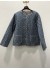 MARTA MdcAvril Jacket - Blå printet jakke 86567 Navy