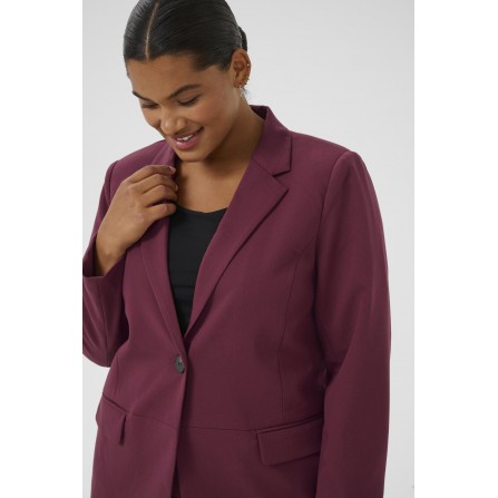 Kaffe Curve KCsakira Blazer - Vinrød habitjakke 10580933 Windsor Wine