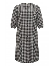 Kaffe Curve KCelina Dress - Ternet kjole 10583645 Black/grey Check