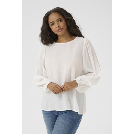 Kaffe Curve KCviva Blouse - Off-white bluse 10583705 Chalk