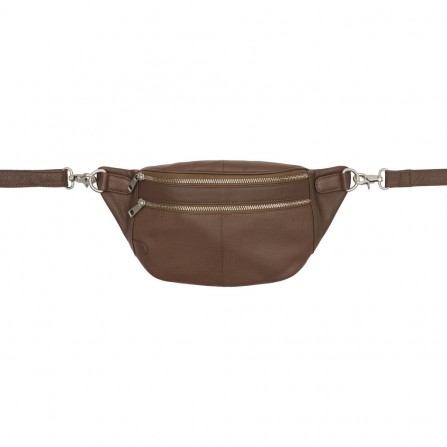 Tim&Simonsen Astrid Bumbag - Brun bumbag med sølv lynlås EIE-Astrid-1815 Taupe-326-Silver