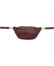 Tim&Simonsen Astrid Bumbag - Vinrød bumbag med sølv lynlås EIE-Astrid-1815 Bordeaux-Silver