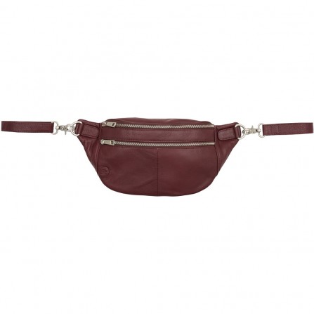 Tim&Simonsen Astrid Bumbag - Vinrød bumbag med sølv lynlås EIE-Astrid-1815 Bordeaux-Silver