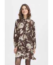 Fransa FRARIANA DR 13 - Brun printet kjole 20617073 Dis Floral Fudge