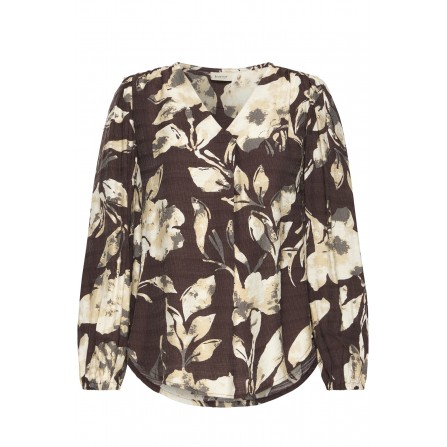 Fransa FRARIANA BL 4 - Brun printet bluse 20614542 Dis Floral Fudge